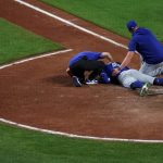 George Springer struck in head by 96 mph pitch, exits game